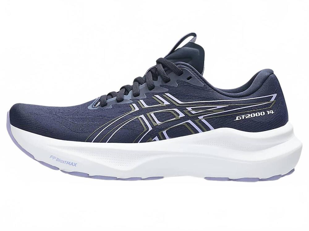 NEW ASICS women's gt-2000 14 running shoes in midnight/bluebell